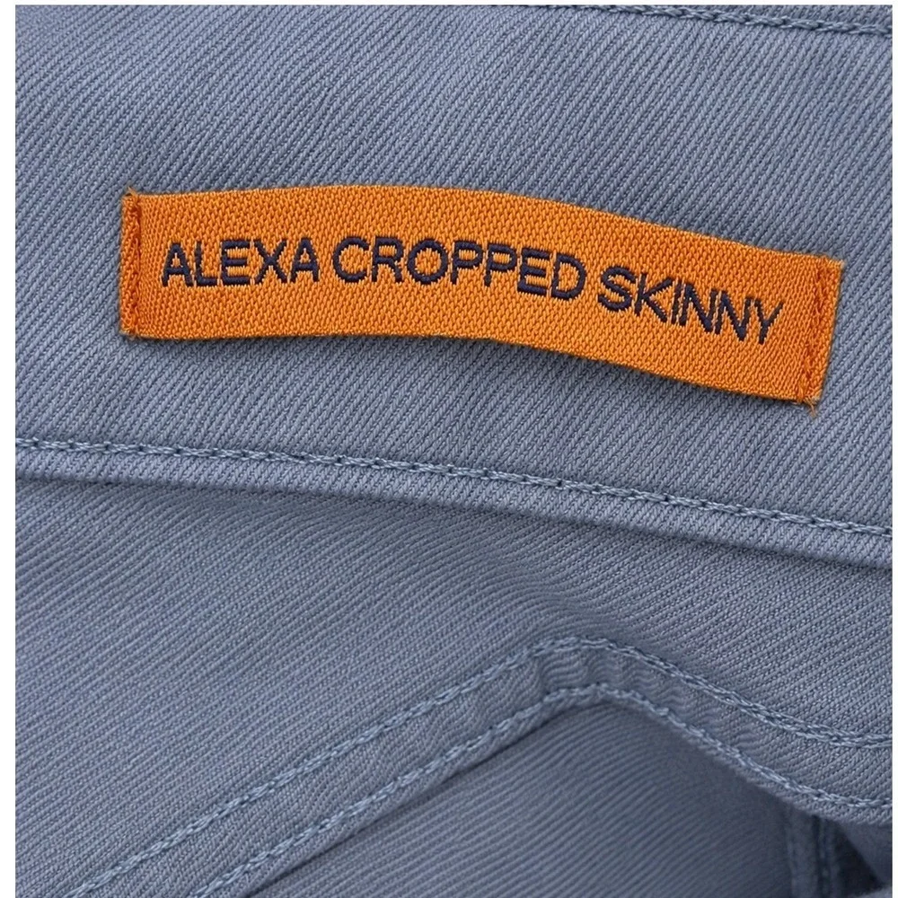 Tory Burch Alexa Cropped Skinny Jeans Size 28 Slate Blue